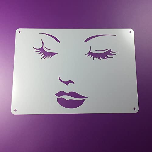 Schablone Gesicht Face Beauty Augen Nase Mund - BD40