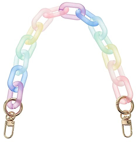 VALICLUD Handtaschen Verlängerung Kette Acryl Taschenkette bunte Schulterriemen Handtaschen Taschenhenkel Trageriemen Tasche Schultergurt Kettenriemen Kettenbänder zum Basteln Taschen Zubehör