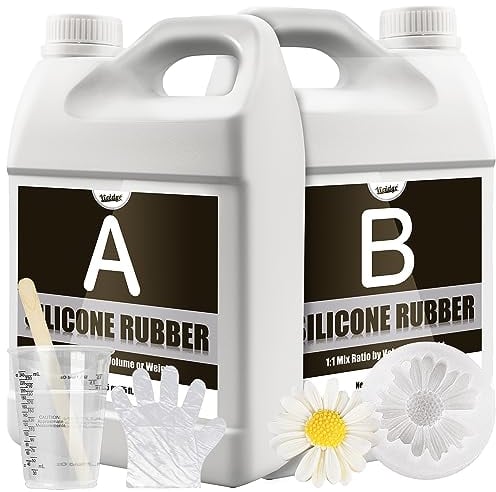 Flüssiges Silikon Kautschuk - 170oz / 4.4L Lichtdurchlässiger 15A Silikon Flüssig für Formen Herstellen - 1: 1 Verhältnis Abformsilikon für DIY Silikonformen, Harzformen, Kerzenformen, Gießen, Basteln