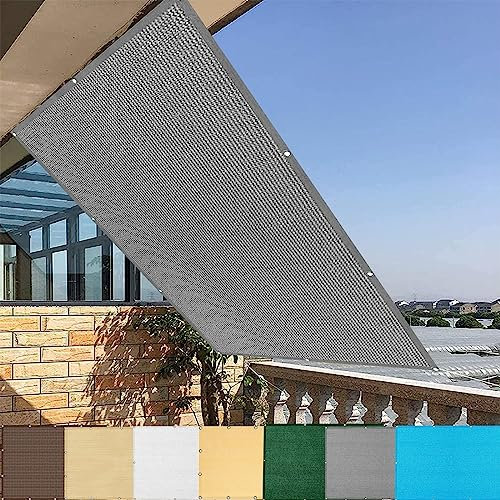 Tenda a Vela Rettangolare 1.5x2m Recinzione Copertura Parasole Rettangolare da Sole con Fascette e funi, Occhielli per Esterno, Piscina, Grigio