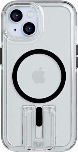 Tech21 Evo Crystal Kick Hülle für iPhone 15 Plus - Kompatibel mit MagSafe - Aufprallschutz Hülle - Klar/Schwarz