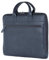VON HESSEN Laptoptasche aus echtem Nappa-Leder bis 16 Zoll - Aktentasche Herren & Damen - Luxuriöse Echtleder Arbeitstasche für Büro & Alltag - Laptop Hülle in Blau
