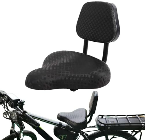 Bicycle Seat with Backrest, Chopper Backrest Cushion for Bicycle, Bicycle Seat Cushion with Back Support for Road Bikes, Replacement for Women and Men