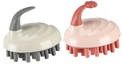 PartyKindom 2 Stück-pack Kopfhautbürste für Babys und Kinder Sanfte Massage Pp Tpe Silikon zum Baden und Haarewaschen