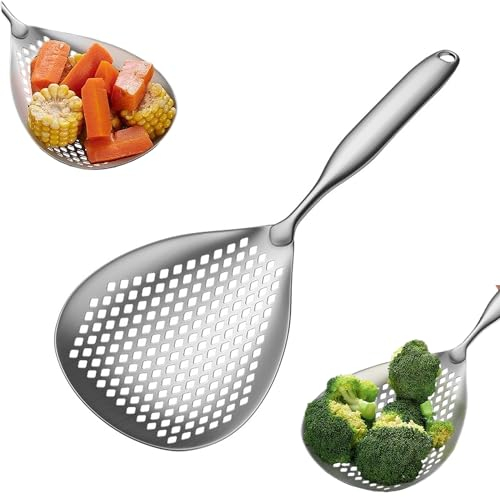 Cucchiaio Per Colino, Cucchiaio Per Skimmer, Mestolo Forato, Schiumarola In Acciaio Inox, Schiumarola Acciaio Inox, Adatto Per Stufati, Pentole Calde, Piatti Caldi, Cibi Fritti