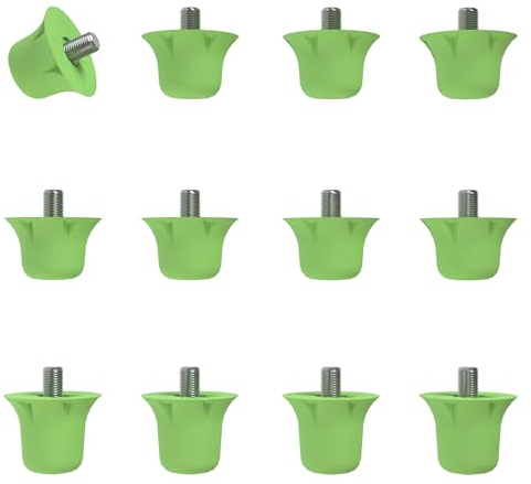 55 Sport Classic Nylon SG Replacement Football Studs - 12 Pack (13/16mm) - Lime Green