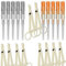 Unihuby Piercing Clamp Kit, 10Pcs Catheter Needles and 10PCS Disposable Piercing Pliers Round 14 16 Gauge IV Needles Slotted Forceps for Body Piercing Navel Tongue Eyebrows Fingers Nose