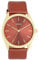 Oozoo - Timepieces Damen Uhr in red metallic | Armbanduhr Damen mit Lederarmband | Moderne Uhr für Frauen | Edle Analog Damenuhr in rund C11335 (40mm Gehäuse)