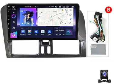 Doppel DIN Radio Mit Navi, 9 Zoll Touchscreen, 2 Din Autoradio MP5 Player Für Volvo XC60 2008~2017 Unterstützt BT, Radio FM/RDS, DSP, Carplay/Auto, Lenkradsteuerung,B,8 Core NF7 8G+256G