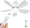 Ocetea Ventilatore da Soffitto con Luce, Ventilatore da Soffitto Silenzioso, Lampadario Ventilatore LED Dimmerabile con Lampada, 4 Velocità, Dimmerabile 3000-6500K per Soggiorno, Camera da Letto