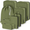 Koffer Organizer Set 8-teilig, Packtaschen für Koffer, Packing Cubes Set für Reise,Packtaschen mit Kosmetiktasche (Army green, 8-teilig)