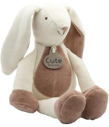 Cute Since 1999 Hase Kuscheltier Baby ab 0 Monate - Biologische Hase Spielzeug für Junge & Mädchen - Sachen & Geschenk für Neugeborene - Langbeiniger Hase Plüschtier Kinder - 26 x 10 cm