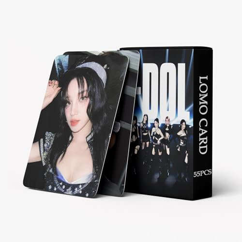 55 Stück Kpop Karten GIDLE I DOL Cards GIDLE I DOL Album Karten GIDLE Merch Photocards Set Kpop GIDLE GIDLE Fotokarten Geschenk für Fans