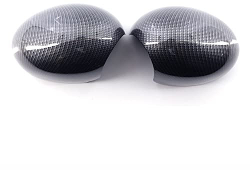 eobidhgi [Replacement] Couvercle de Capuchon de rétroviseur à Aile Pliable Manuelle Couleur Fibre de Carbone for BMW for Mini for Cooper R56 R57 R58 R59 R60 Couvercle de rétroviseur (Carbon Fiber)