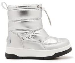 Conguitos Botas Acolchadas Nylon Forro Interior Pelo Plata - Botas infantiles para invierno cómodas (Plata/Talla 35)