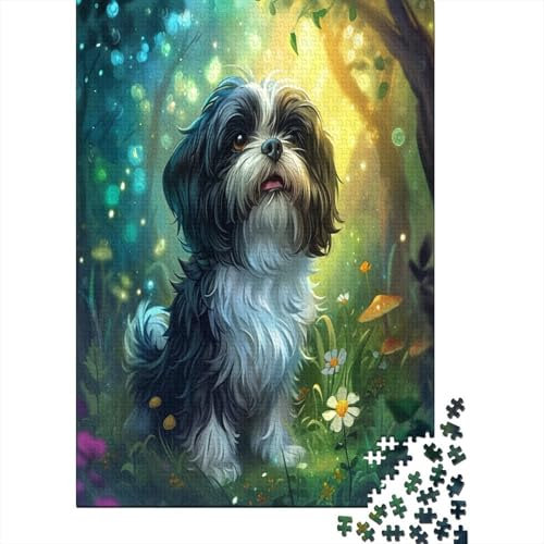 Maltese Dog Jigsaw Puzzles for Adults 1000 Piece Jigsaw Puzzles for Adults Educational Game Challenge Toy 1000 Pieces Puzzles for Adults Kids 1000pcs (75x50cm)