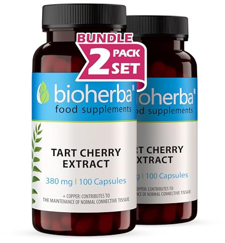 Montmorency Tart Cherry Extract 380 mg – 200 Capsules | Natural Supplement for Recovery and Active Lifestyle Support
