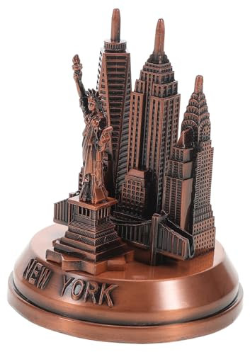 Alipis Titel Vintage Metallmodell Statue York Landmark Dekorative Skulptur Elegante Tischdekoration Für Wohnzimmer Und Schlafzimmer