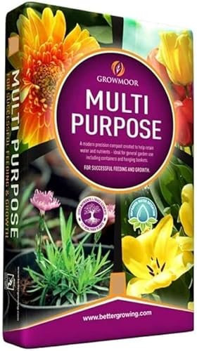 Multi-Purpose Compost 10L 20L 40L 60L - Potting Soil for Indoor & Outdoor Plants - Nutrient Rich Fertilizer Mix for Garden, Seeds, Flowers & Vegetables - Premium Houseplant Potting Mix Bag (20L)