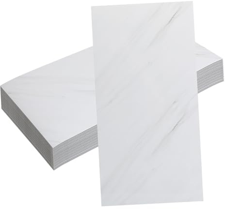 Selbstklebende Fliesenaufkleber 20 Stück 30x60cm mit Marmoroptik | Wasserfestes Xpe Schaumstoffmaterial, Moderne Elegante Oberfläche, für Bad und Küche, Einfache Peel And Stab Montage