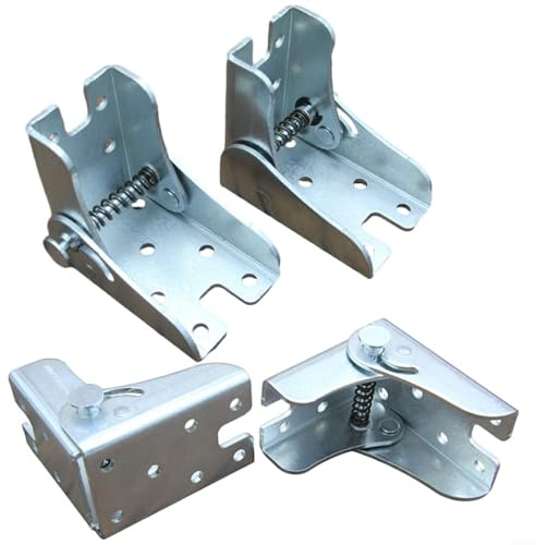 Lot de 4 charnières pliantes autobloquantes en métal à 90 degrés pour projets de bricolage, parfaites pour les tables pliantes et les applications domestiques