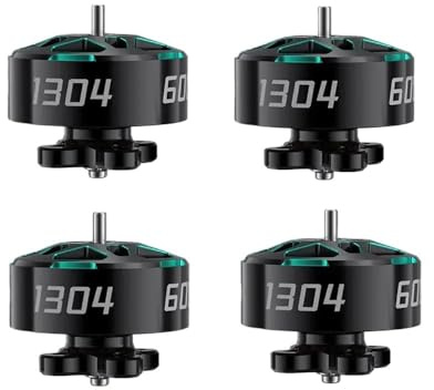 SHUAPOZ Für Sub250 1304 6000KV Brushless Motor für 2,5 3 Zoll Drohnen FPV Freestyle Tiny Whoop Micro Quadcopter Ultralight Racing Build Ersatzteile(4PCS 6000KV)