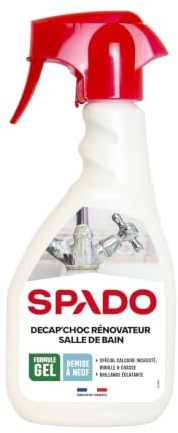 SPADO Décap Choc Salle de bain - Anti calcaire & anti rouille - Gel surpuissant - 500 ml