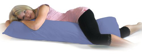Dukal | Bezug für Seitenschläferkissen | 40 x 120 cm | aus hochwertigem DOPPEL-Jersey | 100% Baumwolle | Farbe: blau