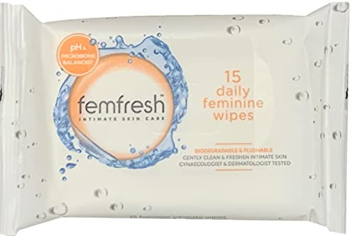 Femfresh 15 lingettes féminines Pack de 4