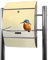 banjado® Standbriefkasten Edelstahl mit Zeitungsfach Motiv Pause/Briefkasten mit Standfuß/Edelstahl Briefkasten freistehend - A4 Einwurf inkl. 2 Schlüssel
