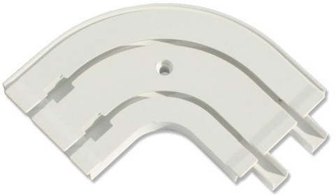 Interdeco Rundbogen 3-läufig in Weiß für Gardinenschienen Concept (1 Paar)