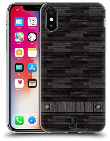 Head Case Designs Holz Industrielle Texturen Gelhülle [Militärischer Schutzgrad] Kompatibel Mit Apple iPhone X/iPhone XS Und Kompatibel Mit MagSafe