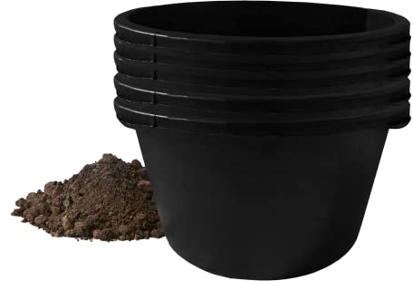 Hossi's Wholesale 5X Mörtelkübel 40l aus Kunststoff, stabile Maurerkübel, Baueimer für Baustelle und Garten