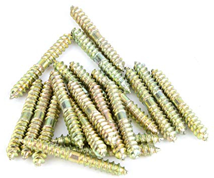 20 stücke Doppelseitige Zylinderschraube Selbstschneidende Gewindebolzen Stangen Bars Bolzen Holzbearbeitung Möbel Stecker 5 * 40mm