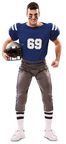 NET TOYS American Football Kostüm für Erwachsene - M/L (48-54) - Sportliches Männer-Outfit Rugby Sportler Footballer - Genau richtig für Karneval & Mottoparty