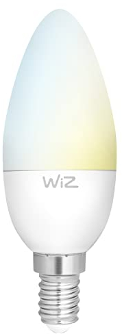 WiZ Smarthome LED Lampe, WLAN. Alexa, Google, 430lm, 2700-6500K, 25.000h, E14, weiss