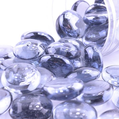 Deko Glas Nuggets Ø 2 cm - Farbe Arctic/Dekosteine, Glassteine, Muggelsteine - 400 g