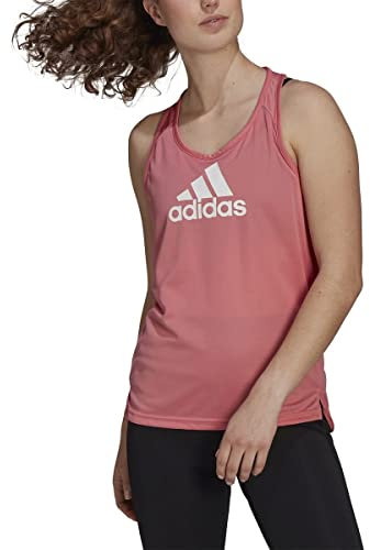 adidas W BL TK, réservoir aux femmes, hazy rose/white, L