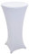 Mendler Set Stehtisch + Stehtischhusse HWC-J30, Bistrotisch Tischhusse, klappbar höhenverstellbar Ø 60cm - Husse Weiss