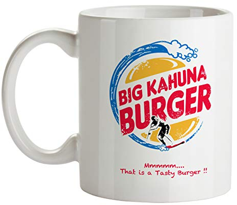 Tasse Big Kahuna Burger Fiction Movie Pulp Becher, Farbe:Weiß