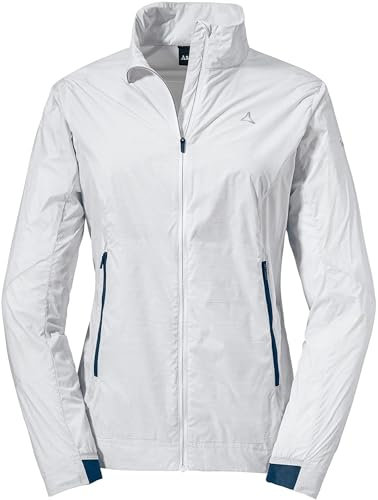 Schöffel Damen Jacket Bygstad L, winddichte Wanderjacke, Windbreaker mit kühlenden Graphene Fasern, bright white, 40