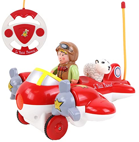 BABY CHALLENGE - Avion Le Petit Prince - Véhicule Télécommandé - Rouge - Licence Officiel - Sonore Et Lumineux - Piles Non Incluses - À Partir de 24 Mois