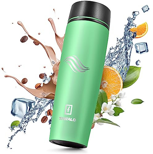 Tavialo Thermobecher 460ml mintgrün matt Inox Edelstahl, Pulverbeschichtung, Kaffeebecher