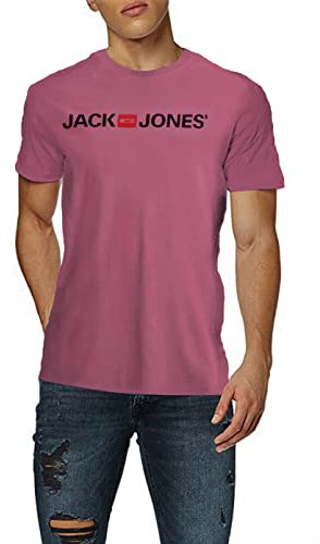 JACK & JONES T-Shirt pour Homme., Rose (Rose Hawthorne), XXL 12137126