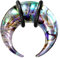 beyoutifulthings Dehn-Stab Taper Buffalo Horn Abalone Muschel O-Ringe Dehnanhänger Universal-Piercing Ohr-piercing Ohr-Schmuck 10-mm