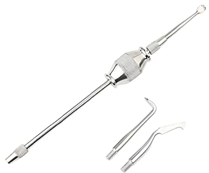 iksvmsis Dental Kronenentferner, Automatischer Brückenentferner, Zahnmedizinischer Kronenentferner Aus Edelstahl Mit 3 Spitzen, Entfernen Von Zahnkronen Zahnarzt Laborgeräte Für Dental