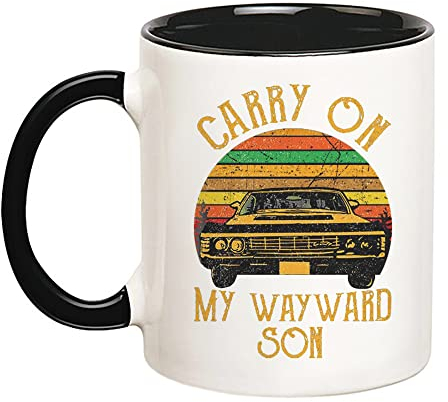 Fonhark - Supernatural Tasse Carry On My Wayward Son, 325 ml Kaffeetasse/Tasse