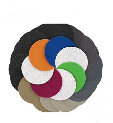 Schleifscheiben, 50 Stück 75 mm Schleifpads 800/1200/1500/2000/2500/3000/4000/5000/7000/1000 Körnungen, Klett-Schleifpapier