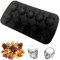 Tête de Mort Moules à Glaçons, Crâne en Forme de Cube de Glace en Silicone, 3D Glaçon en Silicone Crâne, Glaçons Silicone Tete De Mort, pour Moules à Glaçons pour Whisky, Cocktails, Boissons