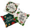 Cushion Cover for Sofa 3er Set, Weihnachten Deko Kissenbezug Bett Foglie di Corona Verde Weihnachtsfeier Dekorationen 40X40CM